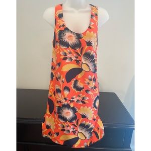 J Crew Silk Hibiscus Twist Dress